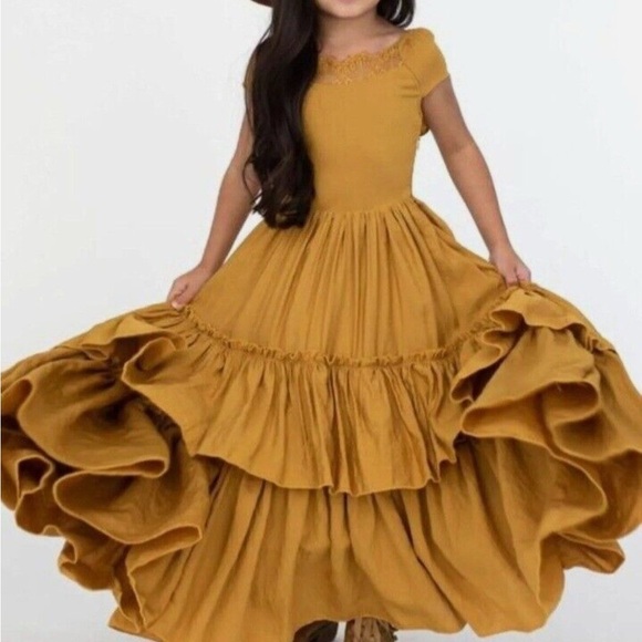 Joyfolie Mustard Kids Dress